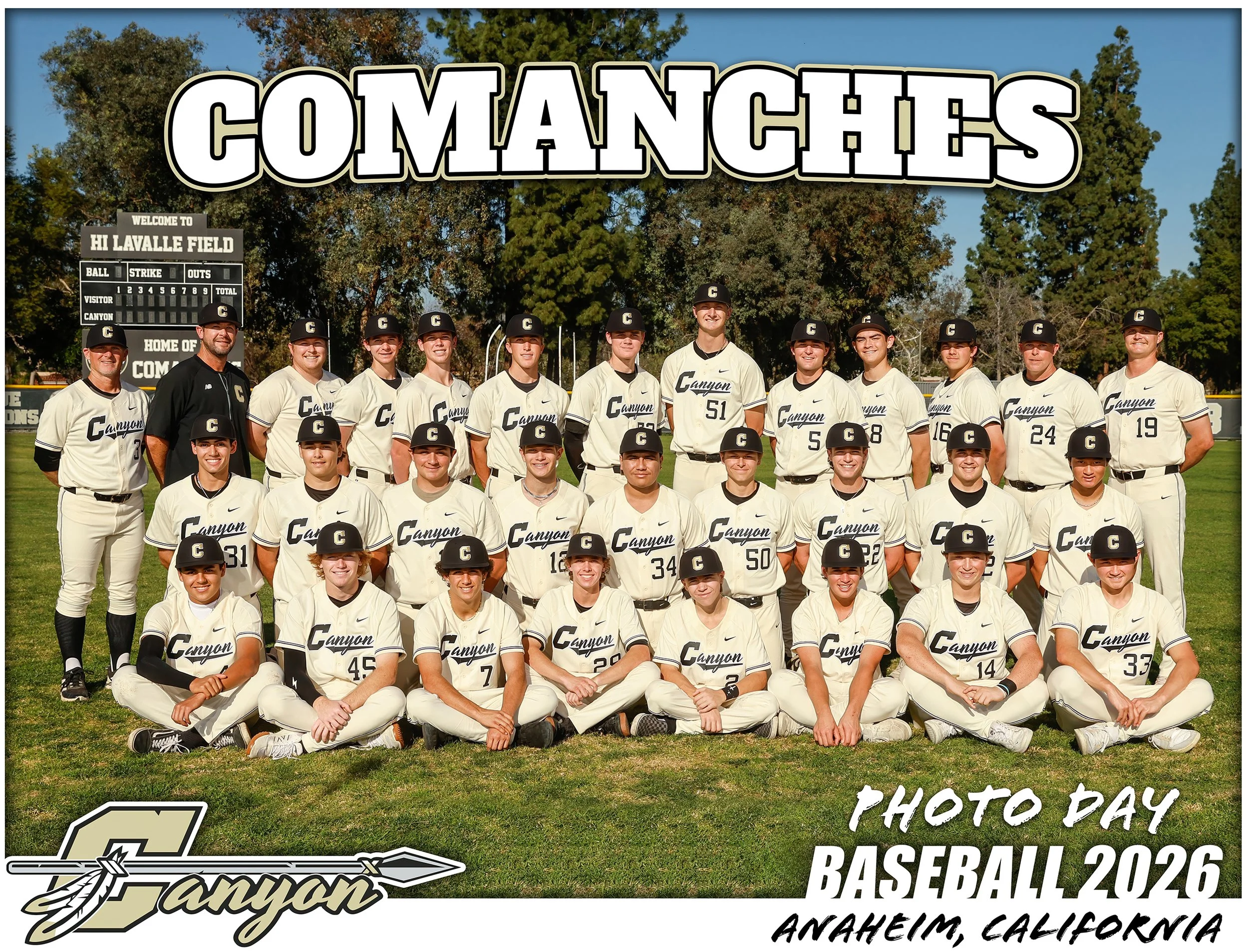 2026 Canyon Baseball Photo Day
