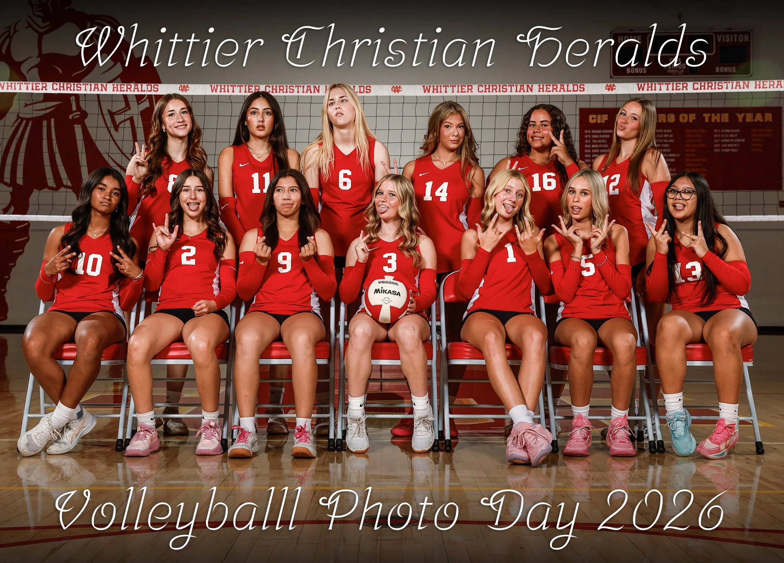 2026 Whittier Christian Volleyball Photo Day