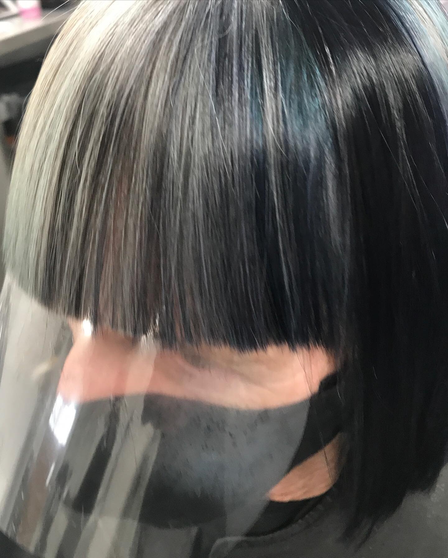 Love it when I get to play! #stripesonstripes #salonproof  #tonesofblue