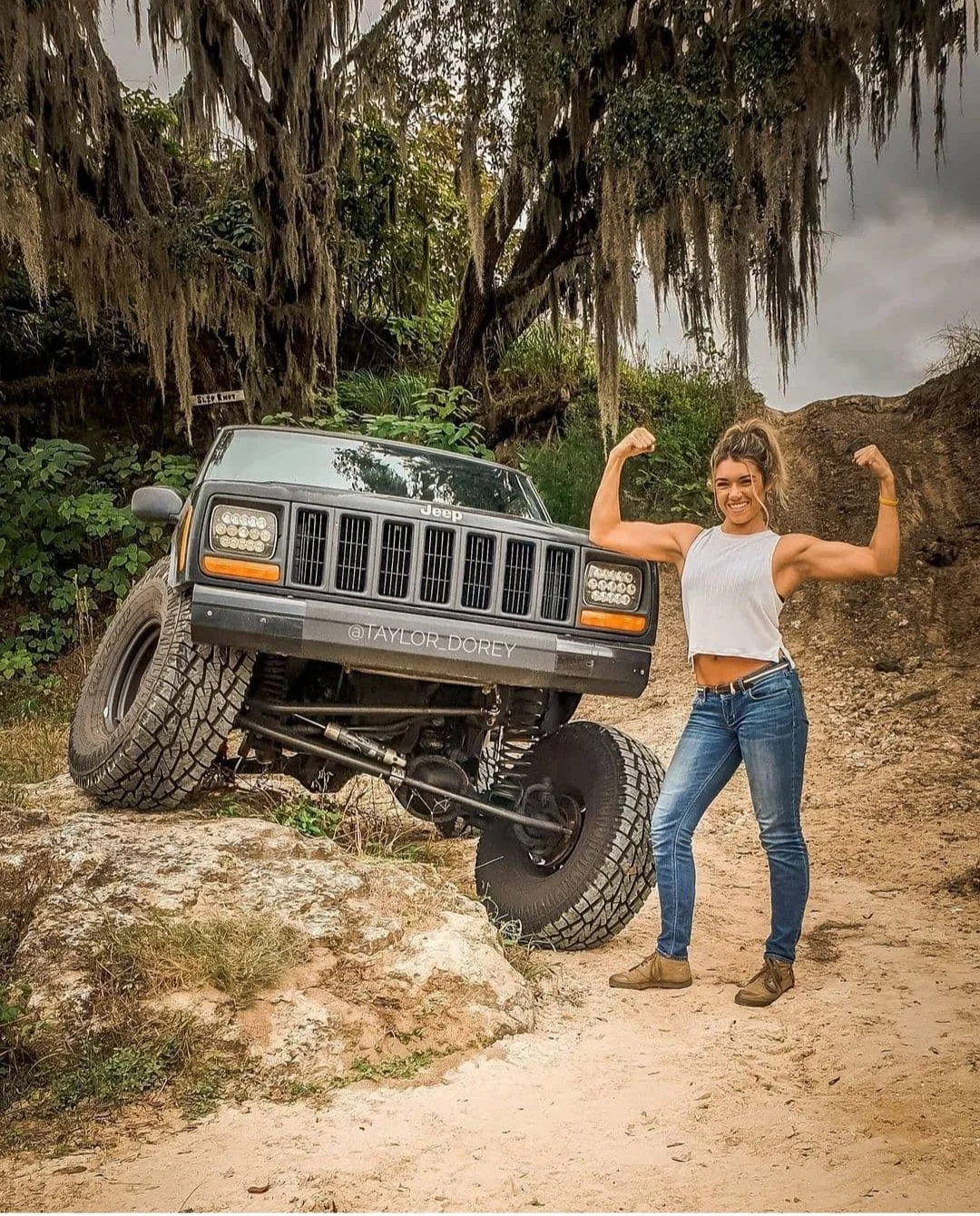 Taylor and her '98 XJ Cherokee