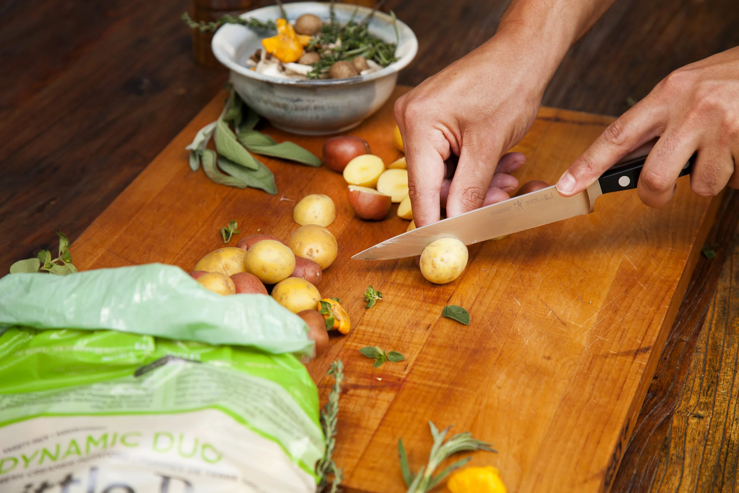 Lifestyle product imagery for Little Potato Company case study