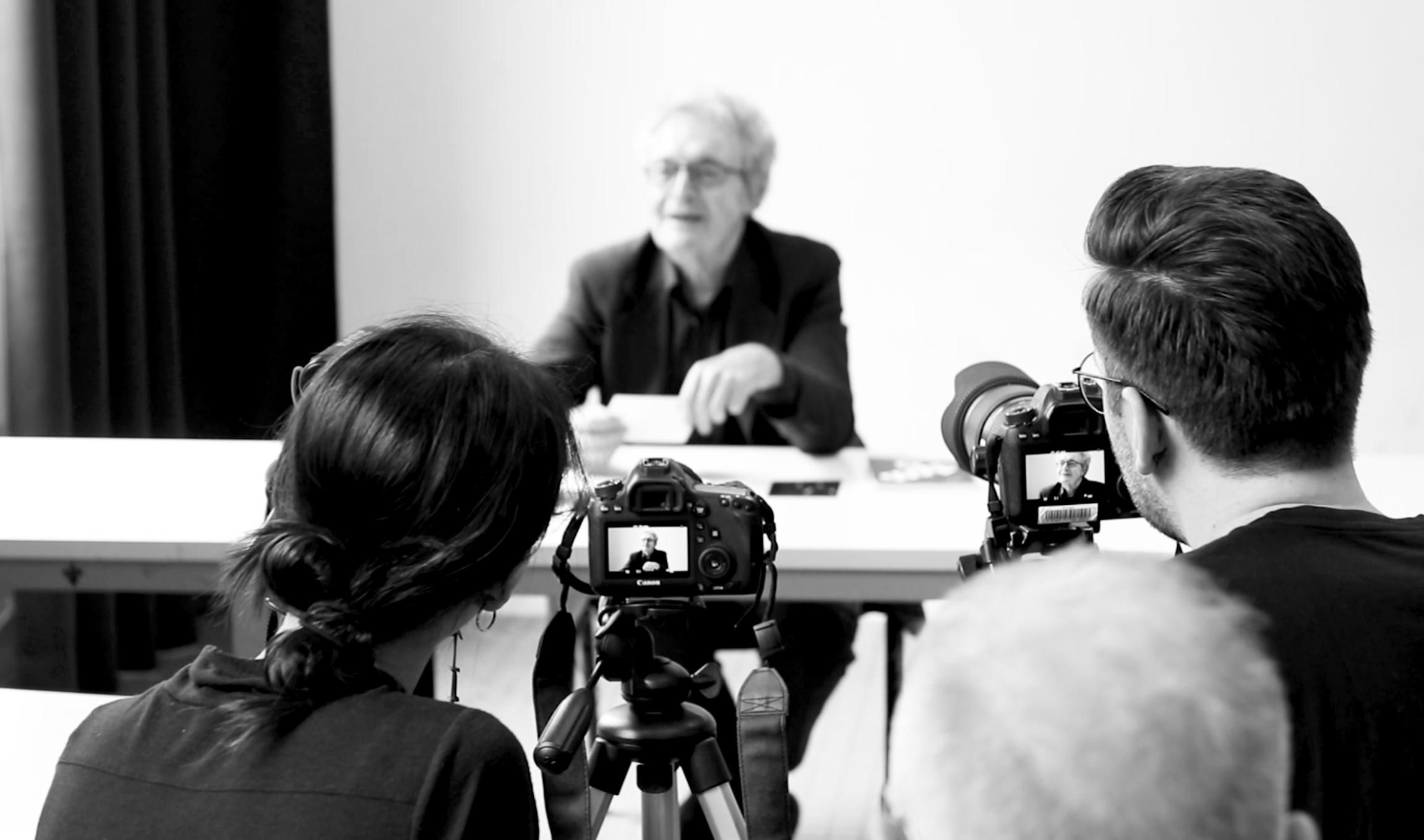 Behind the scenes image of the Armando Milani interview captured by Summer-Lee Schoenfeld