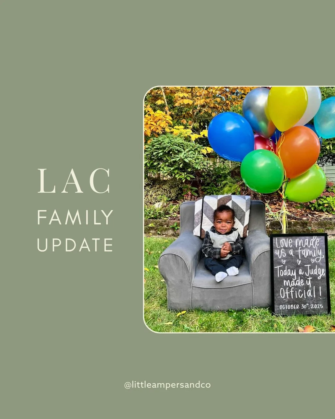 The H family just celebrated the finalization of their sweet baby Zion&rsquo;s adoption! 😍🫶 What a beautiful moment! 

Join us in celebrating this family and lifting them up in prayer as they continue their journey as a family. 💛