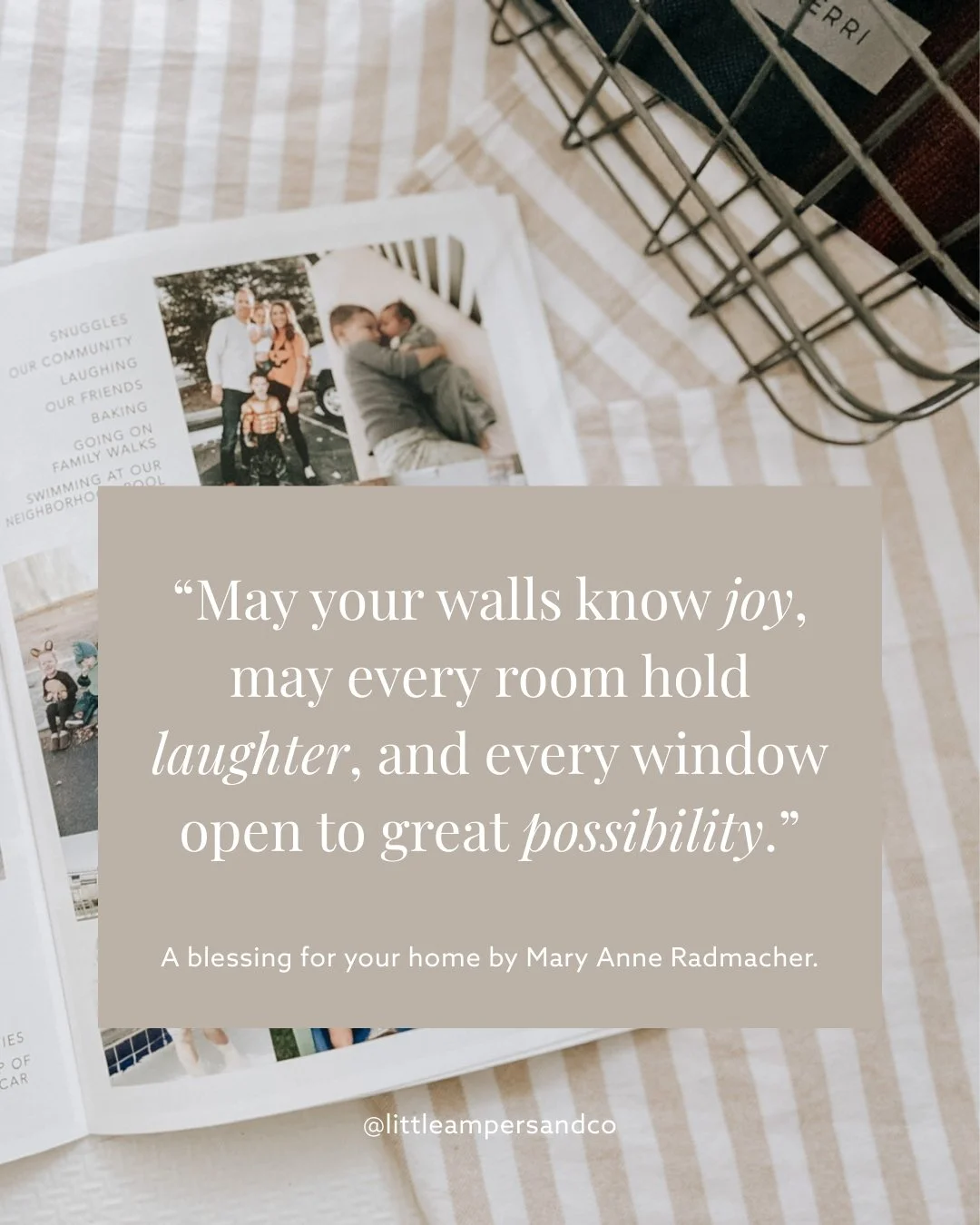 We love this blessing by Mary Anne Radmacher, and pass it on to you with a joyful hope of what this holiday season will hold for each of us. 😇 Click repost to pass it on!