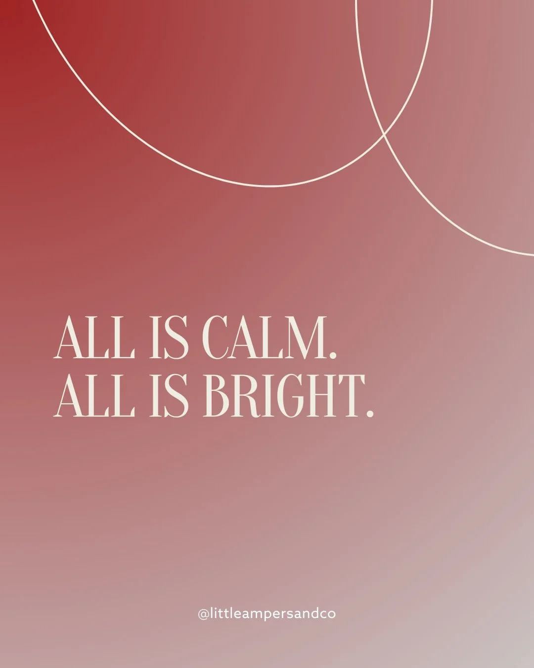 Merry Christmas, from the Little Ampersand Co. team. 🌲 This week, and always, we hope you feel the peace we all have in Jesus!