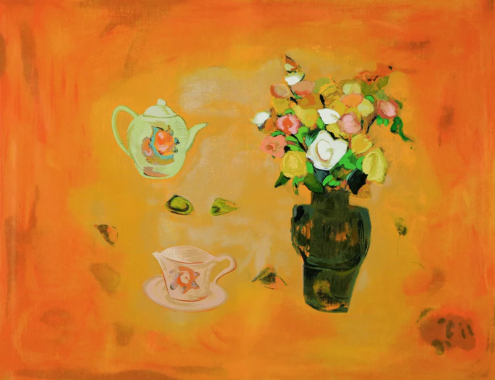 23玫瑰下午茶_2014_黃騰輝_版畫-絲網版、木刻版_130x100cm-1.jpg
