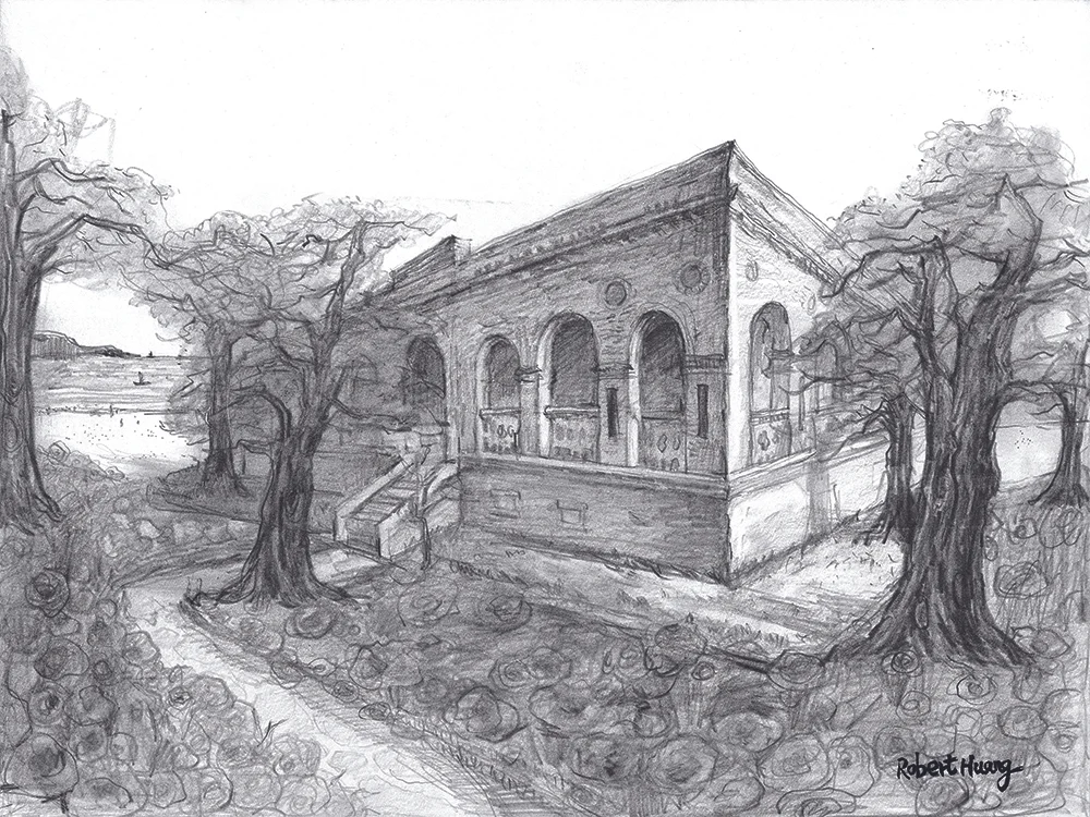 打狗英國領事館(鉛筆)_2013_黃騰輝_鉛筆、畫布_39.3x27.3cm.jpg