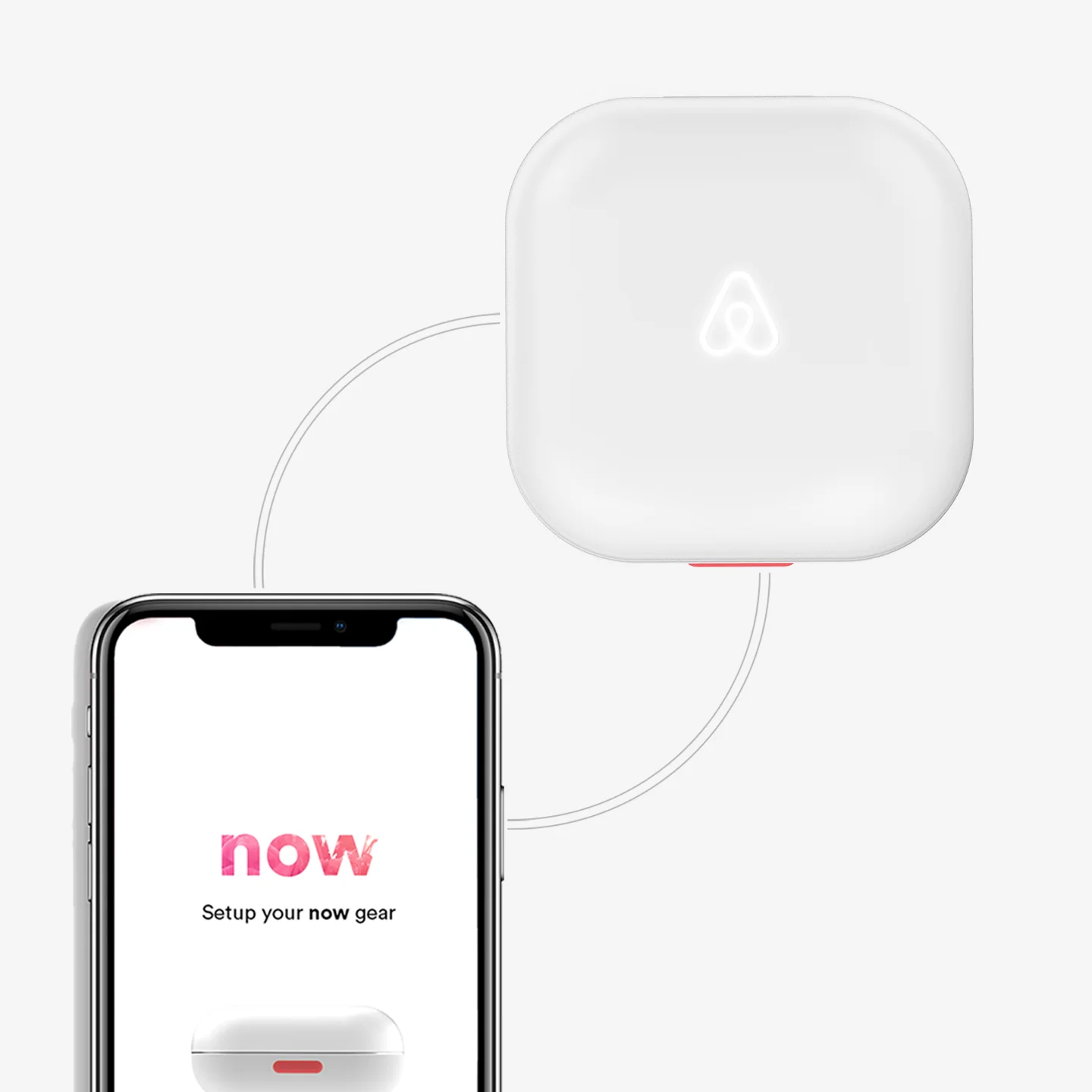 logo glows to indicate setup