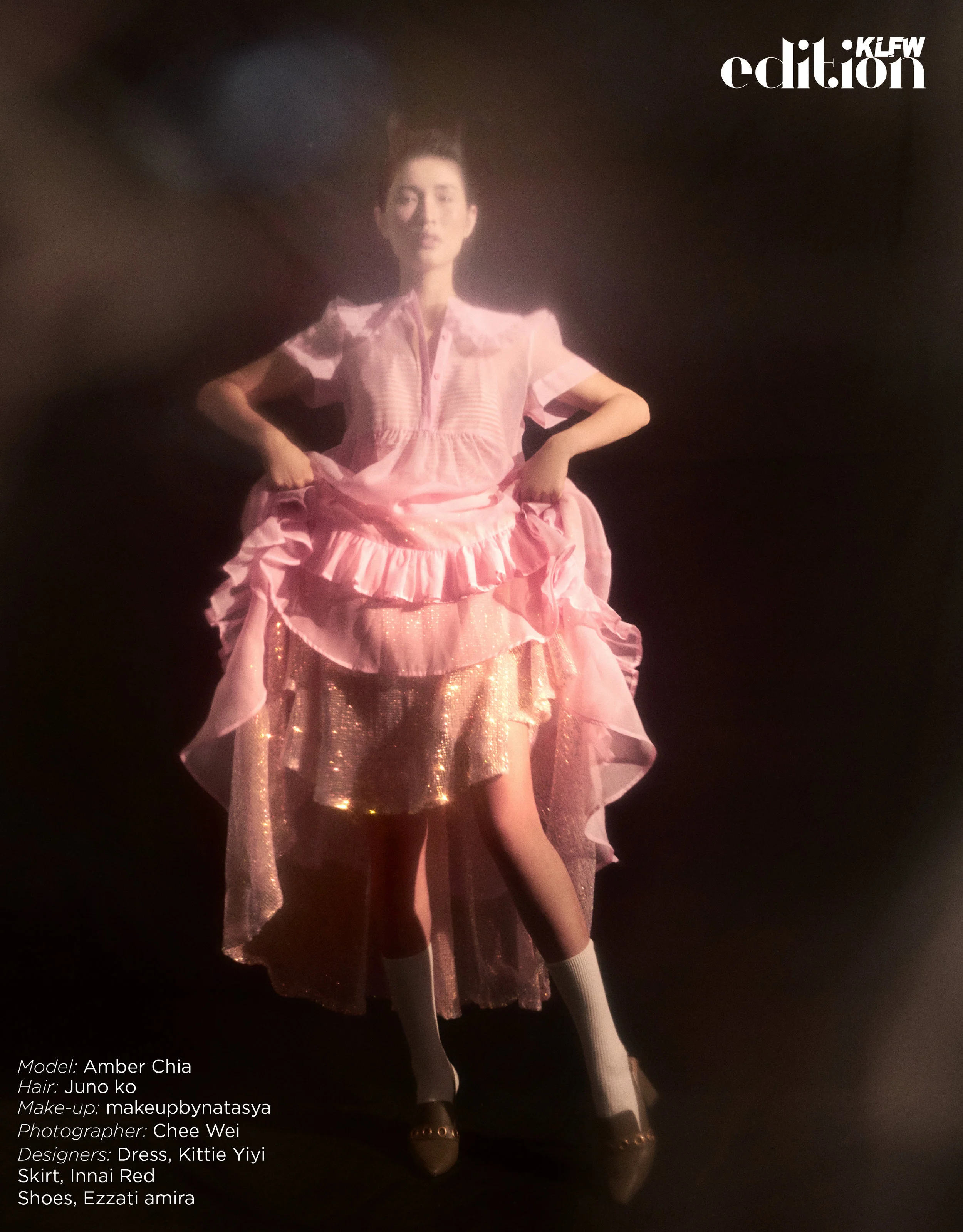 Hair: Juno ko , Make-up: makeupbynatasya , Photographer: Chee Wei , Designers: Dress, Kittie Yiyi , Skirt Innai Red , Shoes, Ezzati Amira