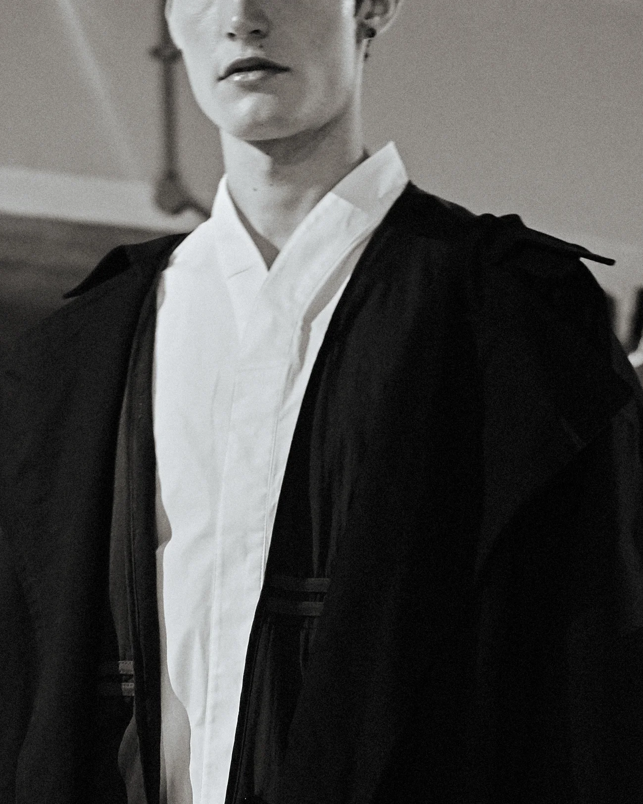 Model wearing designer Joe Chia