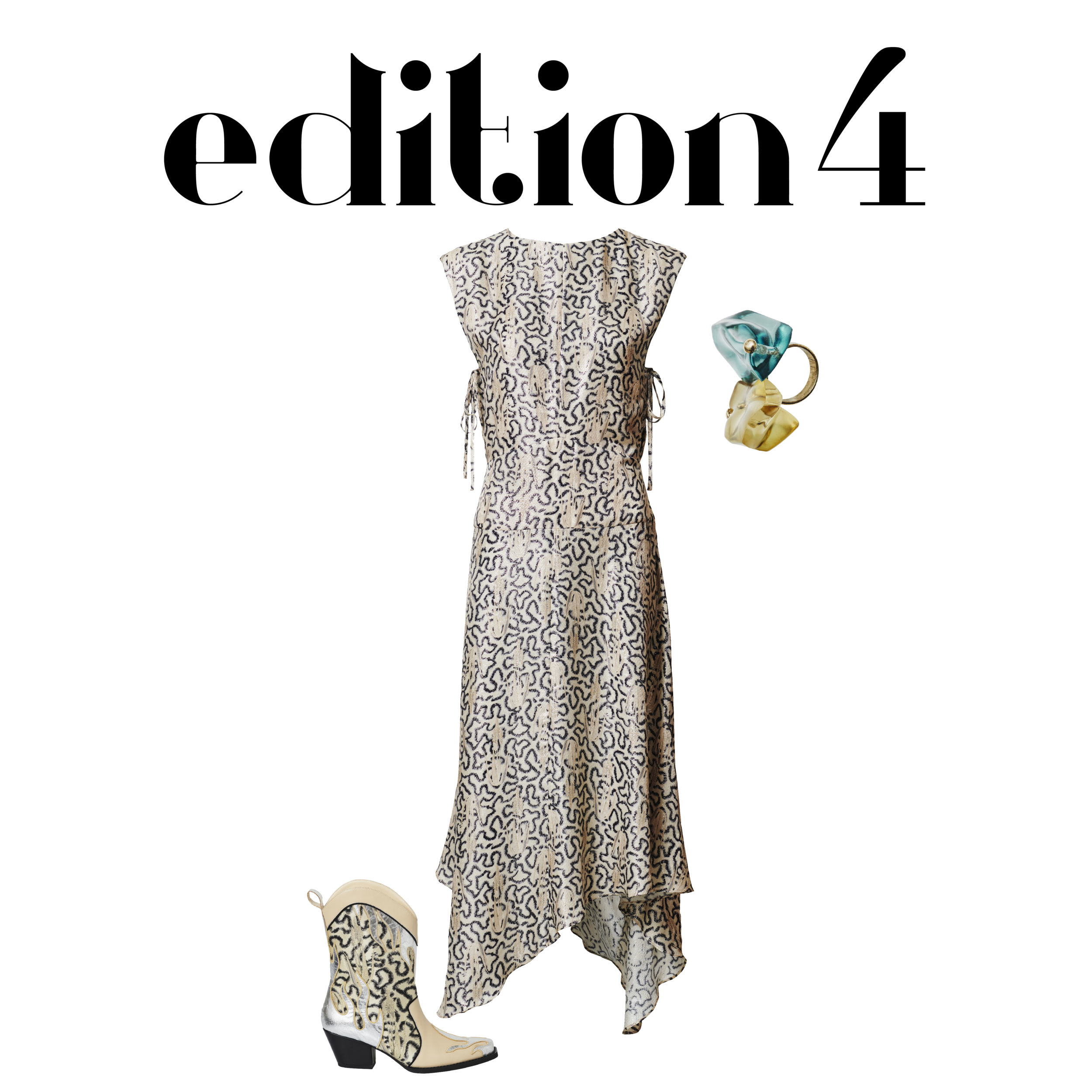 Ring - RM 84.95 Boots - RM 549.95 Metallic Dress - RM 469.95