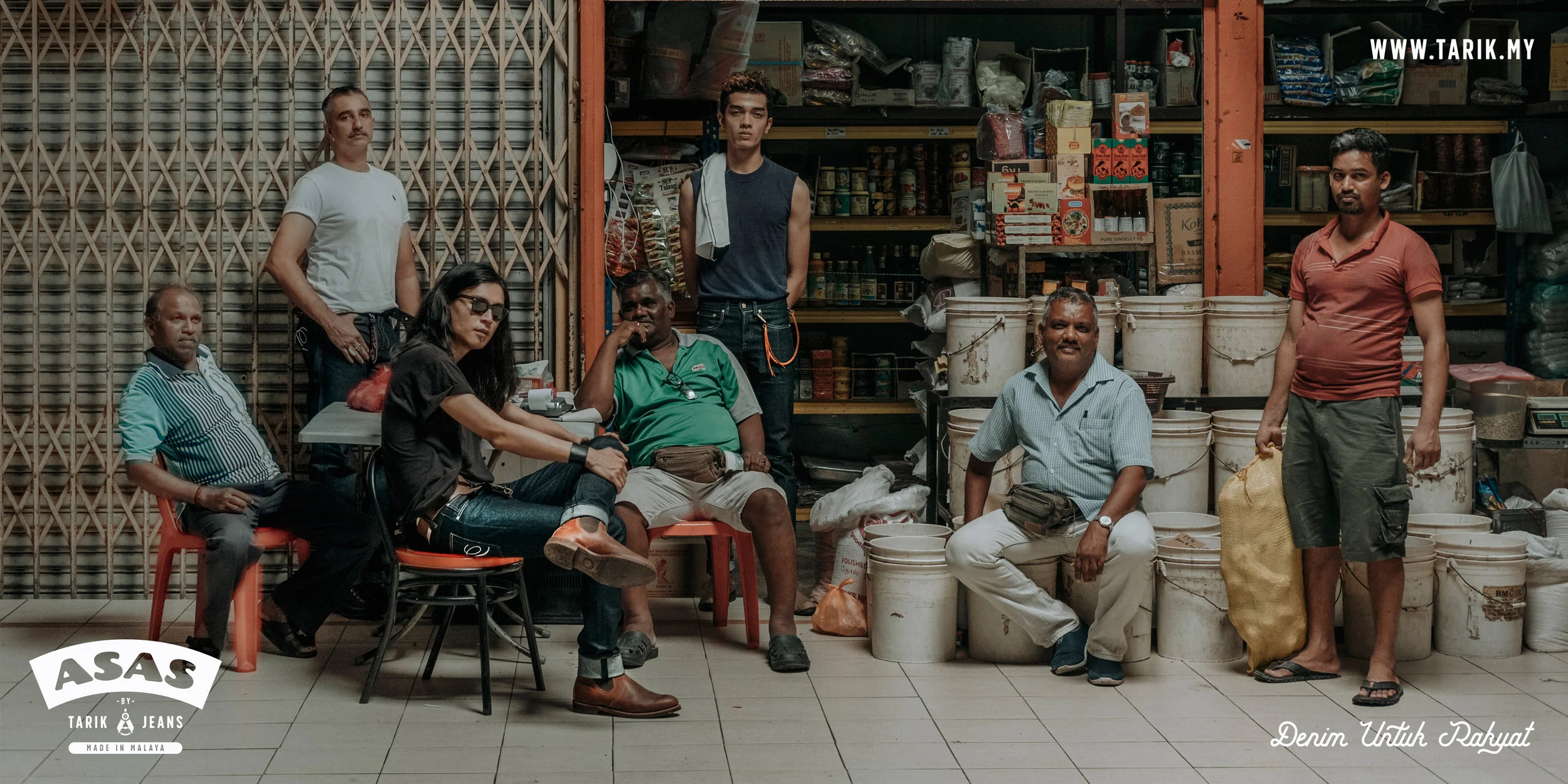 Photography : John Leong , Styling : Jiman Casabancas of Tarik Jeans Models : Al Adam, Joe TigaMoto and Julian Lim , Guest appearance by the local heroes of PJ Old Town Market