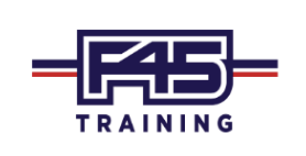 F45 Training logo with blue and red lines