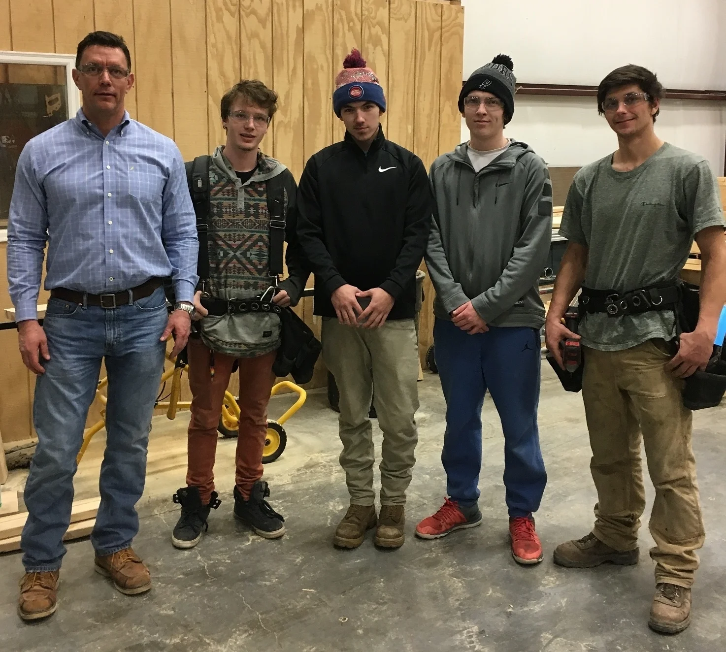 Pictured is Ken Provost with several IAI students (now graduates!).