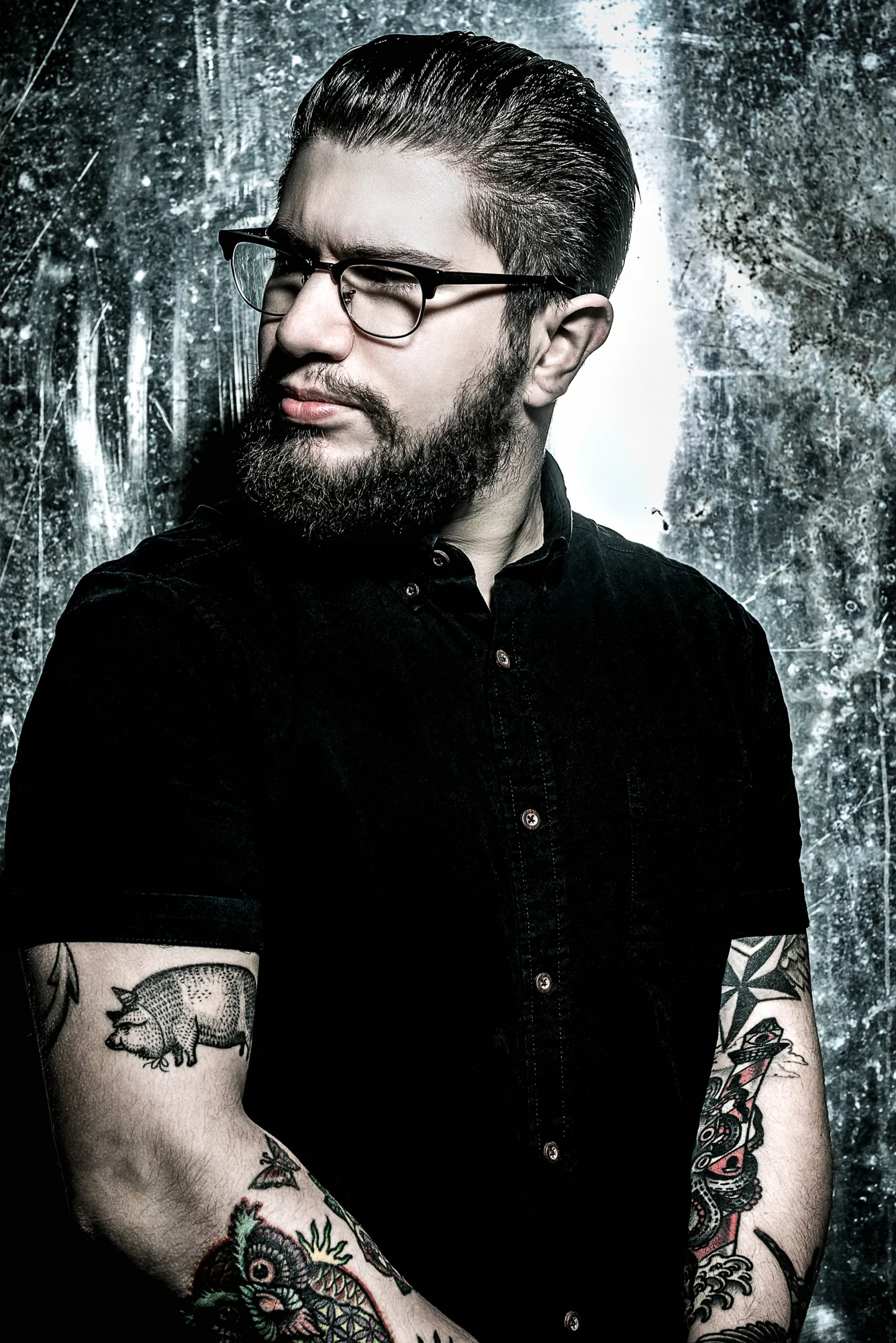 Shane Serrano Videographer Photographer Drummer of Fox Jaw Editorial Portrait