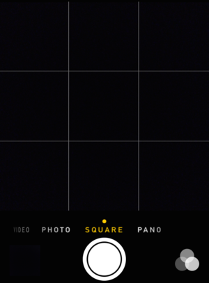 Shooting in square mode