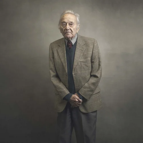 Portrait of Sqn Ldr Benny Goodman, Second World War veteran, by Glyn Dewis