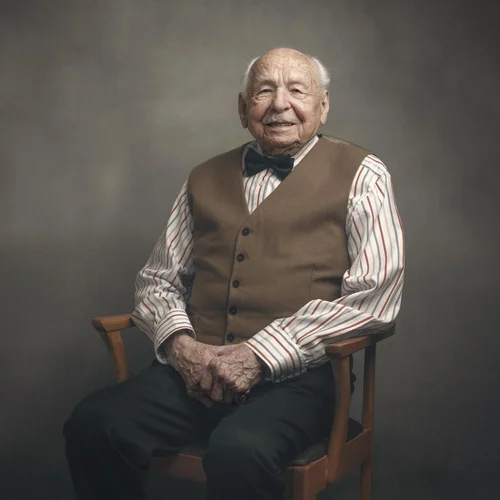Portrait of Valerian Jaworski, Second World War veteran, by Glyn Dewis