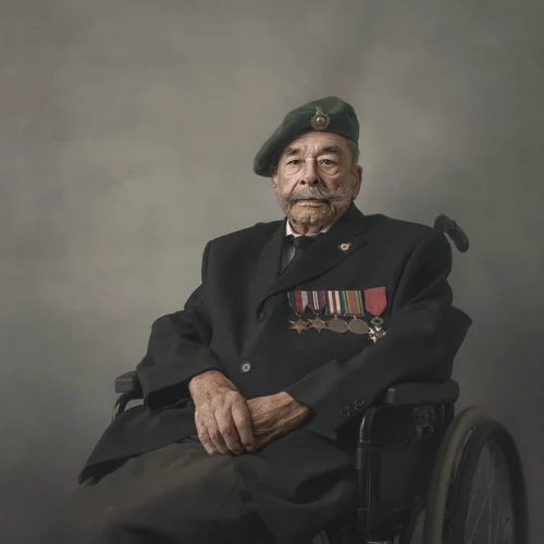 Portrait of Stephen Barnwell, Second World War veteran, by Glyn Dewis