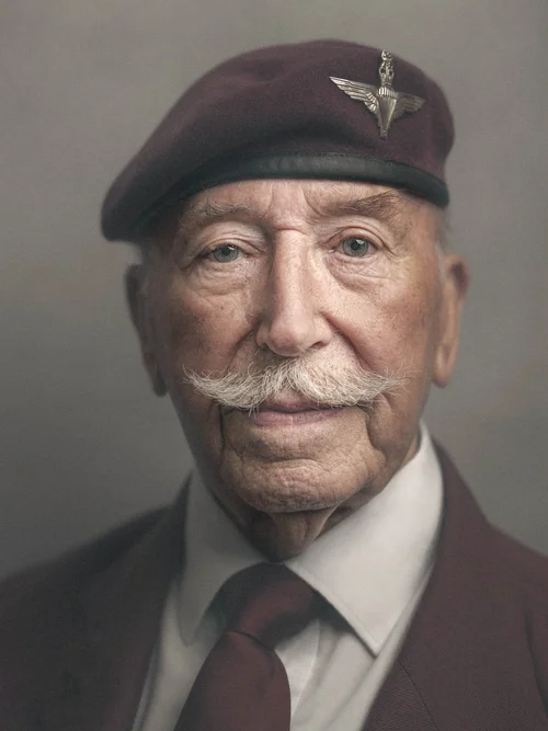 Portrait of Tom Schaffer, Second World War veteran, by Glyn Dewis