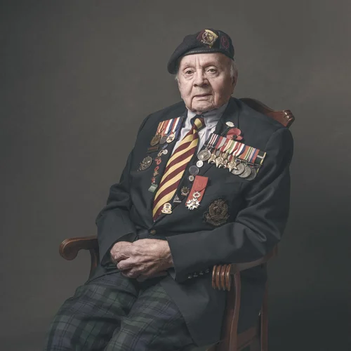 Portrait of Jeff Haward MM, Second World War veteran