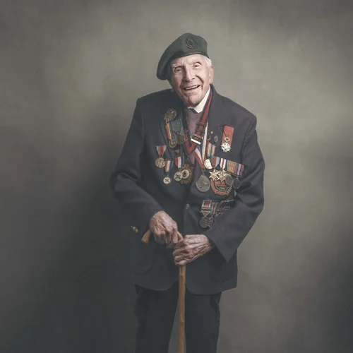 Portrait of Harry Billinge MBE, Second World War veteran