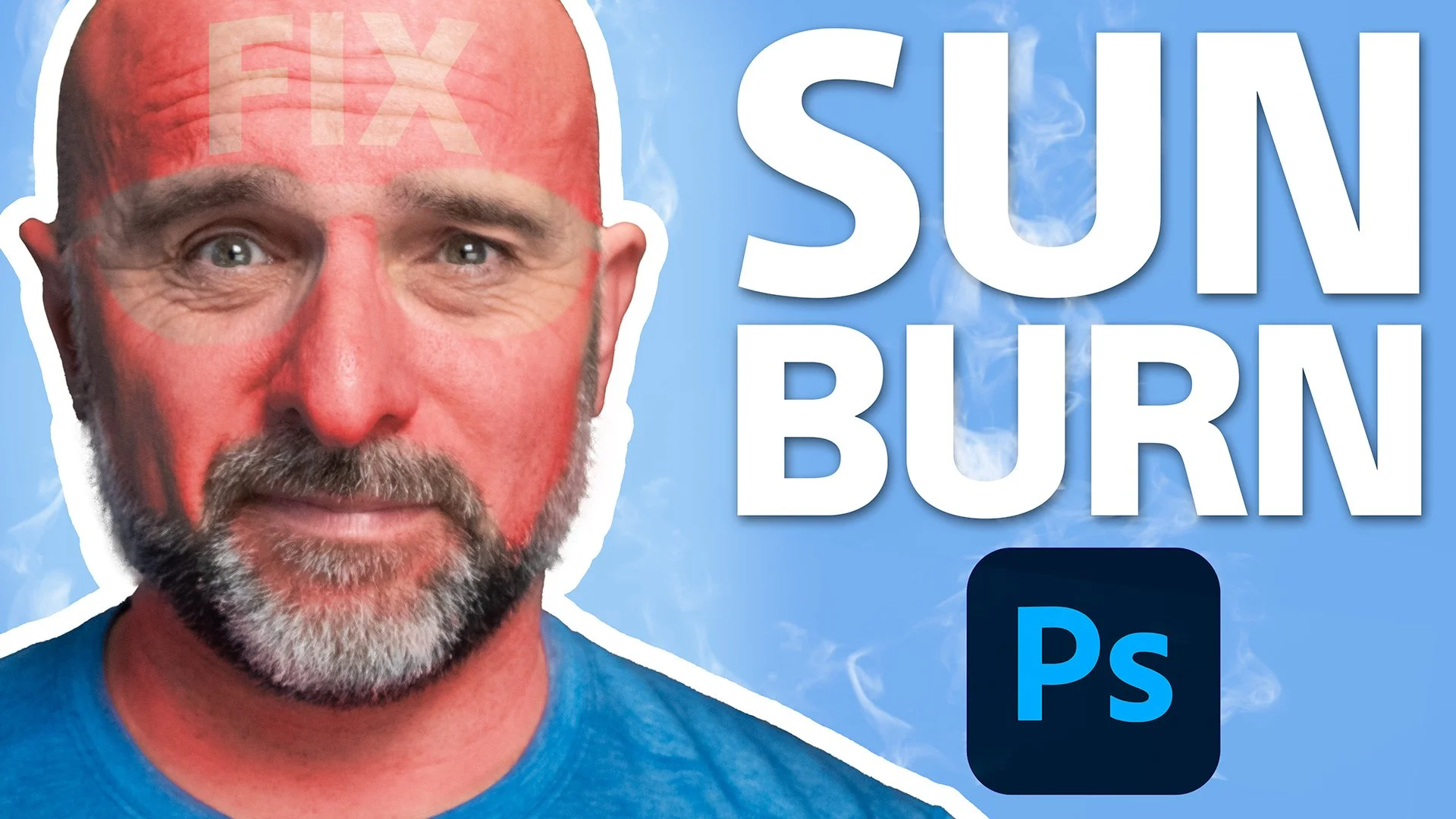 SKIN RETOUCHING: How to fix Sunburn Skin FAST and EASY with Photoshop