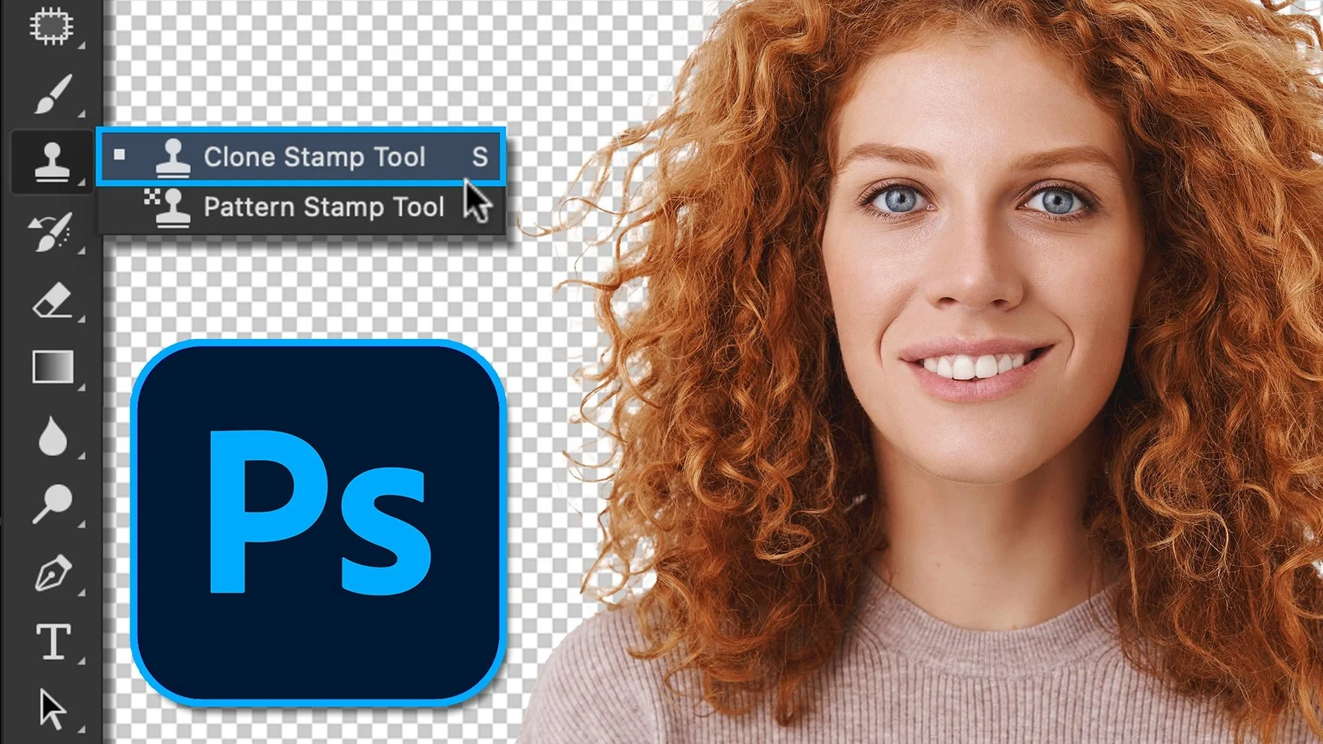 TRY THIS if you struggle SELECTING HAIR in Photoshop: Use the CLONE STAMP TOOL instead!