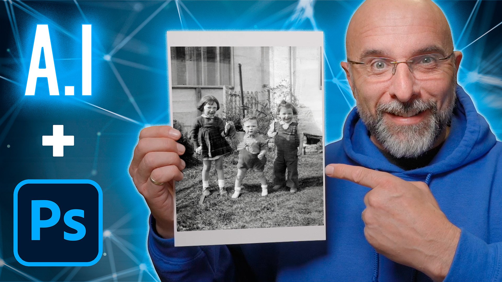  😲 A.I. FIXED this 70 YEAR OLD Family PHOTOGRAPH ... INCREDIBLE RESULT !!!