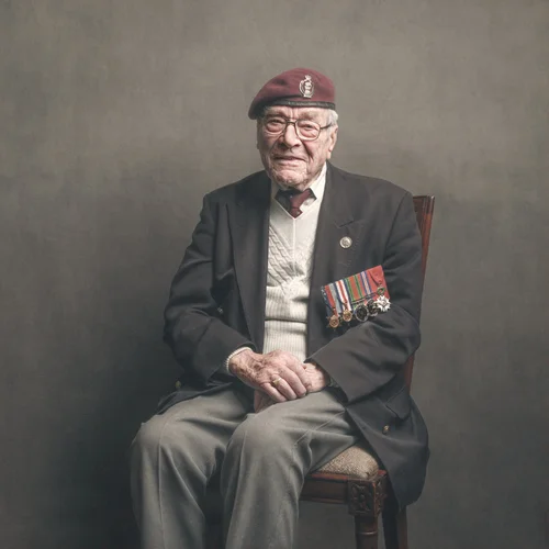 Portrait of William Gladden, Second World War veteran, by Glyn Dewis