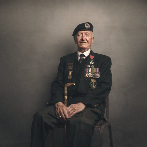 Portrait of Cyril Ford, Second World War veteran, by Glyn Dewis