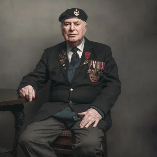Portrait of Jack Woods, Second World War veteran, by Glyn Dewis
