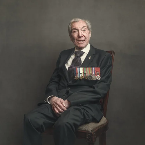 Portrait of Peter Kent, Second World War veteran, by Glyn Dewis