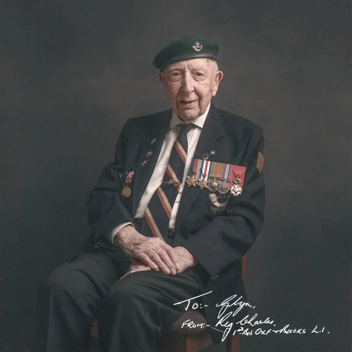 Portrait of Reg Charles, Second World War veteran, by Glyn Dewis