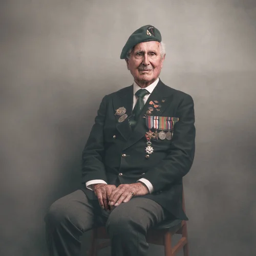 Portrait of Roy Maxwell, Second World War veteran, by Glyn Dewis