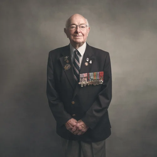 Portrait of Rusty Waughman, Second World War veteran