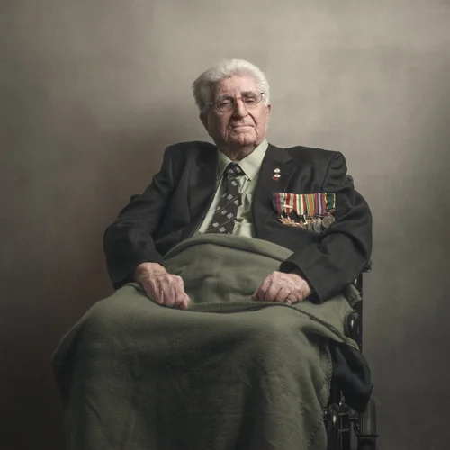 Portrait of Samuel Bradshaw, Second World War veteran, by Glyn Dewis