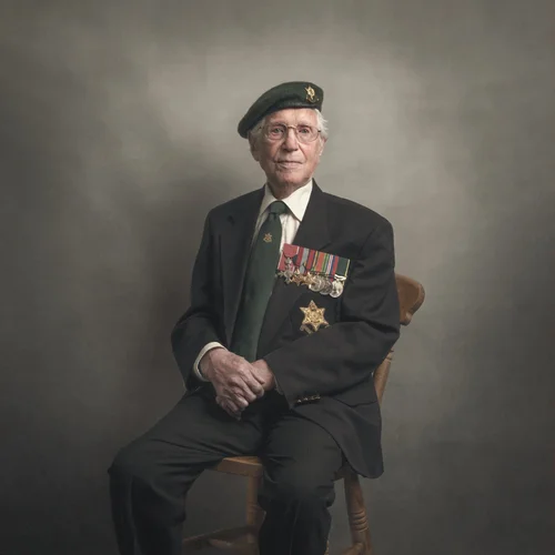 Portrait of Thomas Coulter, Second World War veteran, by Glyn Dewis
