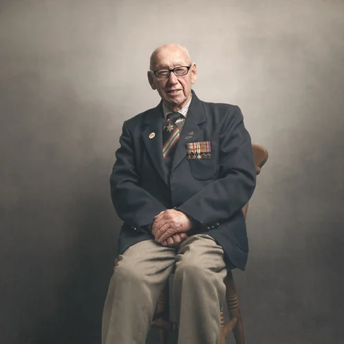 Portrait of Thomas Parkinson, Second World War veteran, by Glyn Dewis