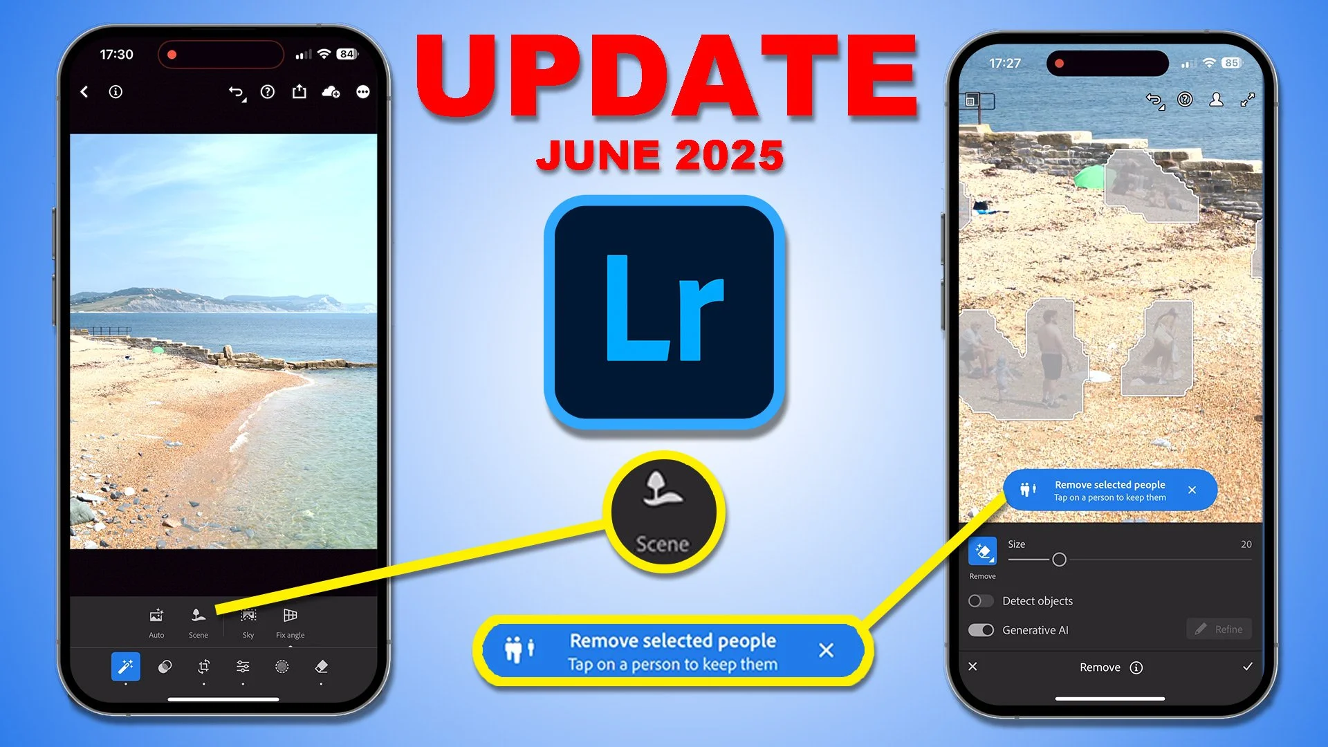 JUNE 2025 UPDATE ‼️ REMOVE PEOPLE with ONE TAP + more in Lightroom Mobile 📱✨