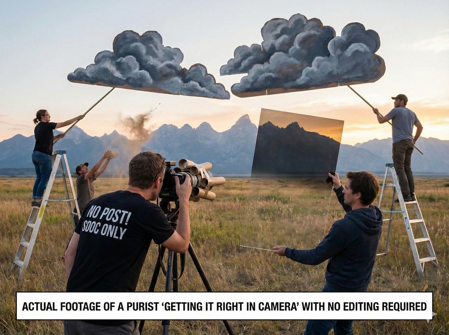 Actual footage of a Purist &ldquo;Getting it right in camera&rdquo; so that no editing is required at all! 🤣