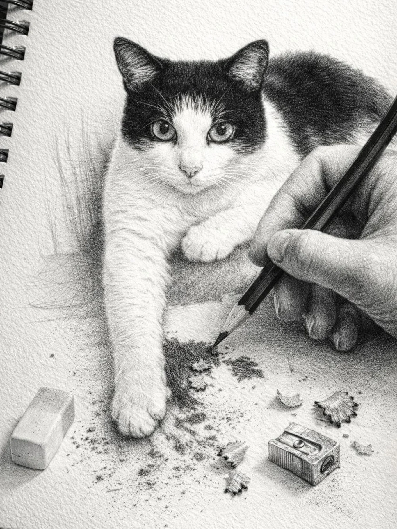 Loving this sketch effect in the updated image creation within ChatGPT; just had to try it out on a photo of Mabel 😃