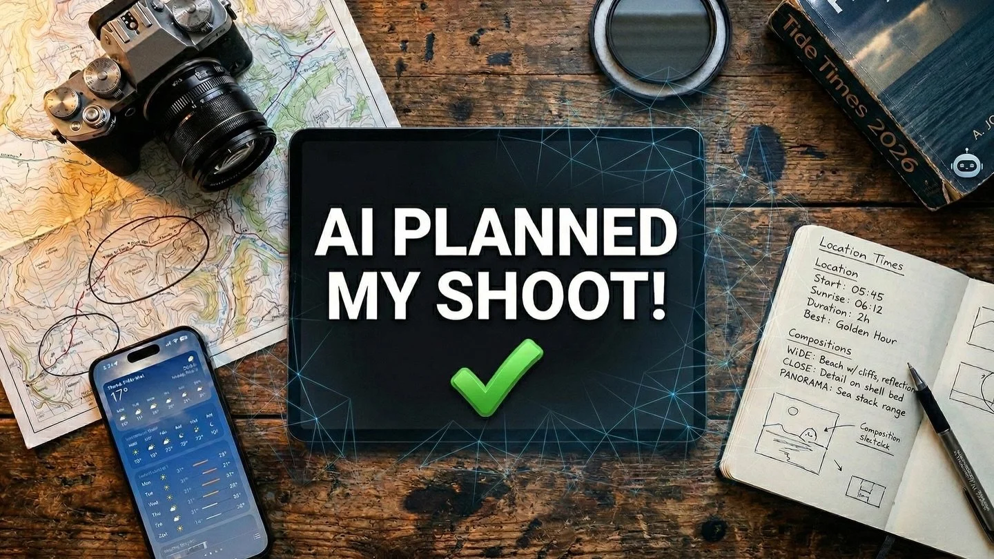 🚨 Comment &ldquo;PLAN&rdquo; 👇🏻 and I&rsquo;ll send you a link to the video on my YouTube Channel showing how I use AI to plan a location (seascape / landscape) photo shoot so that I have all the information I want about the location and condition