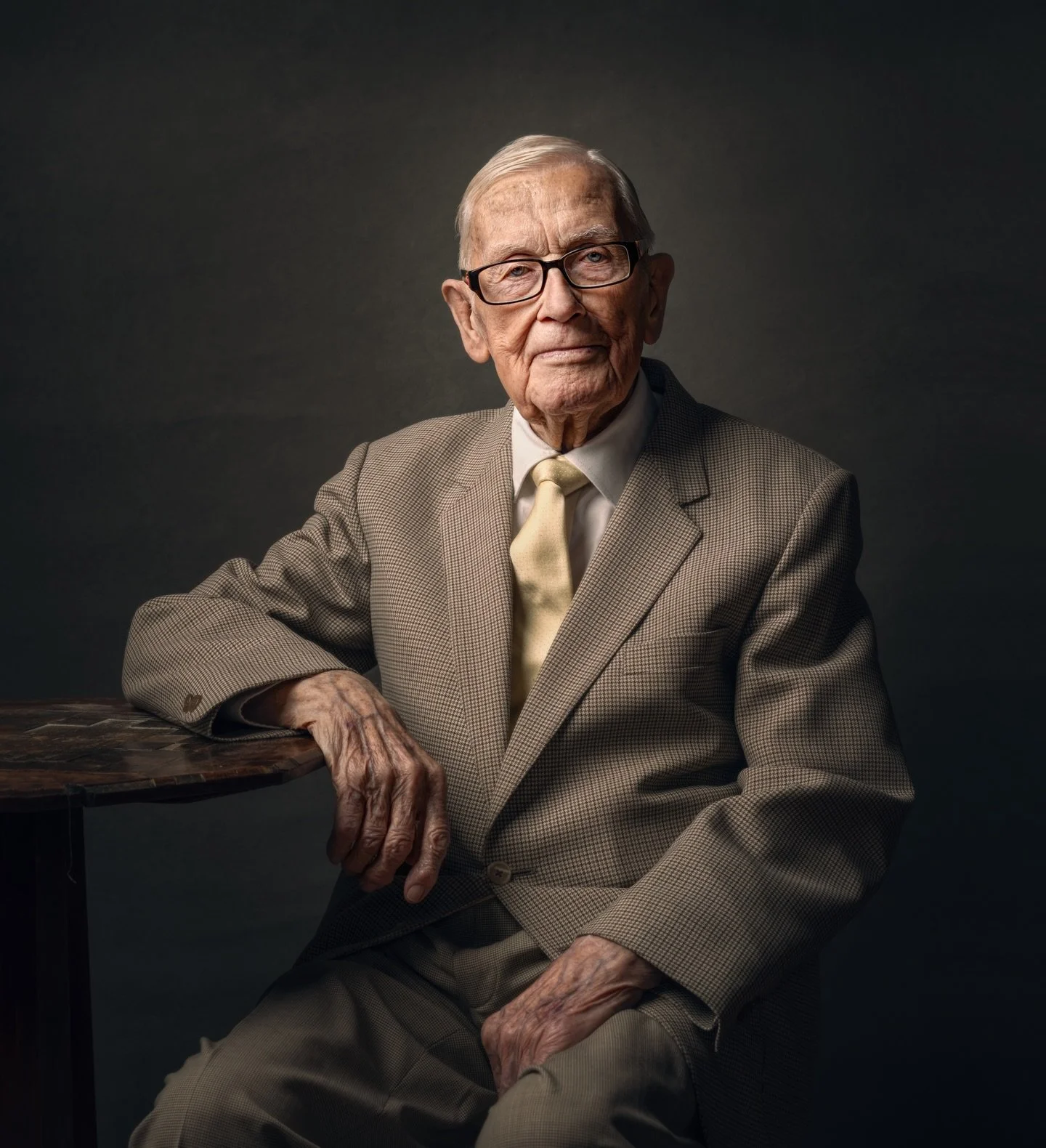 Portraits of folks who were children during World War II that I took after having been contacted by a gent that saw the portrait I took of the 1940s young Evacuee at the train station. 

These portraits ended up in a book called &ldquo;Children the w