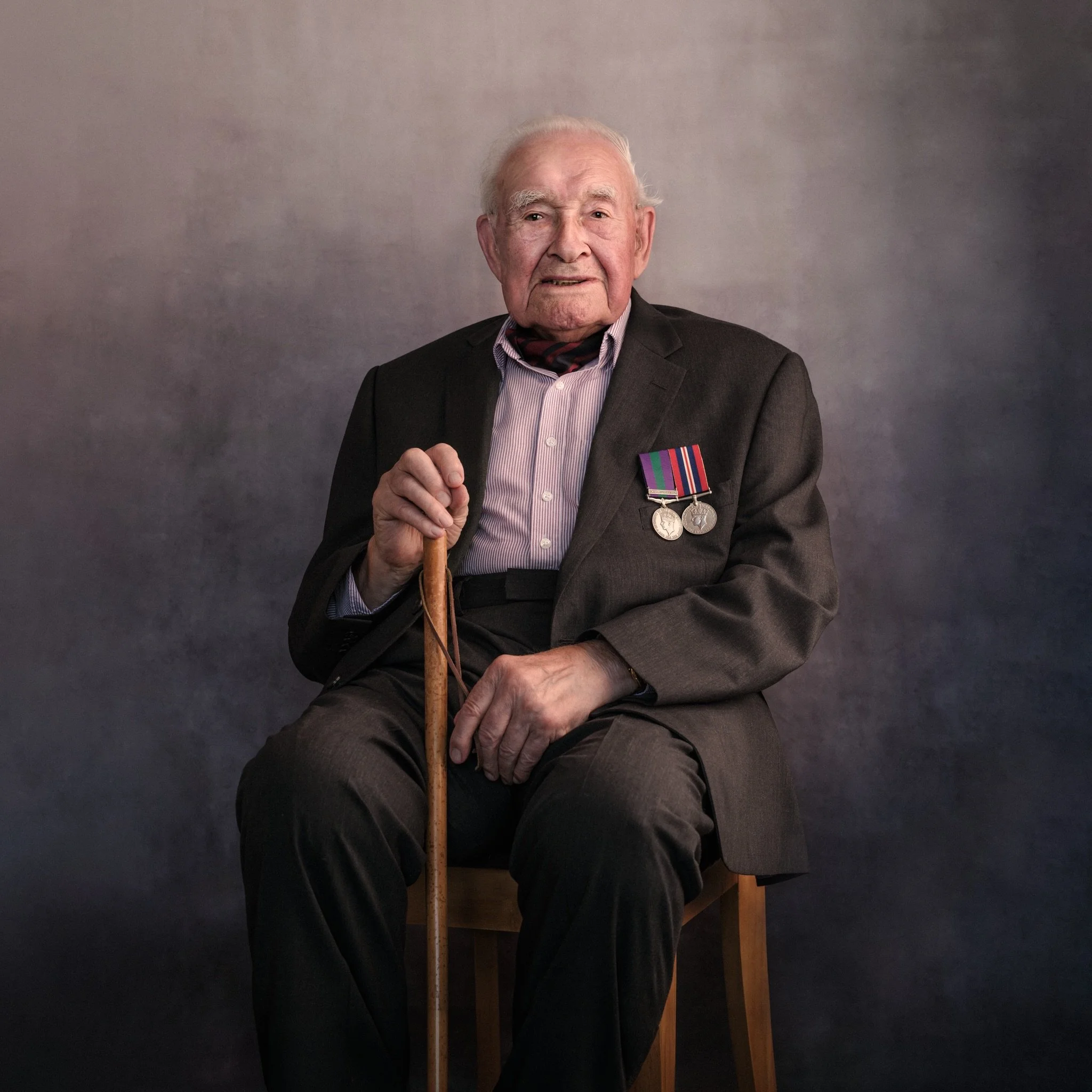 One of the many things I love about what I do is taking portraits that present a challenge; I love having to think out a solution and being forced to adapt ... and this I have had to do many, many times when photographing veterans in their own homes,