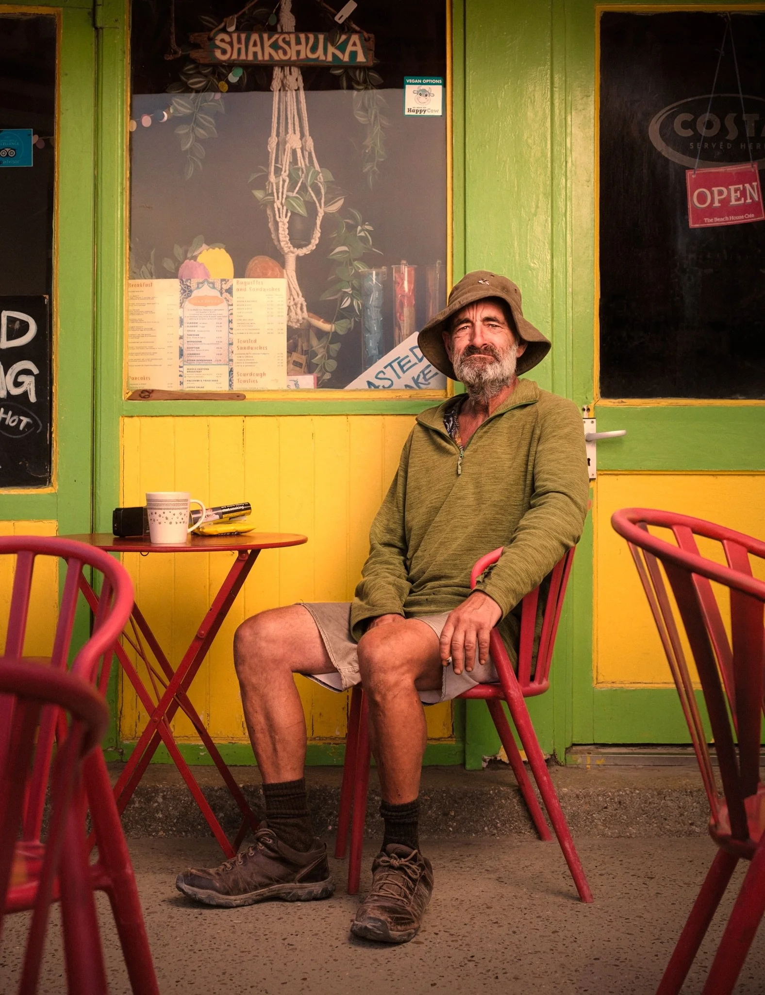 Meet Jason. Photographed this morning for my I Am Lyme project.

Jason runs the Beach House Cafe on the seafront here in Lyme Regis, and before I even picked the camera up we sat and had a coffee and a chat. What a fascinating insight into his histor