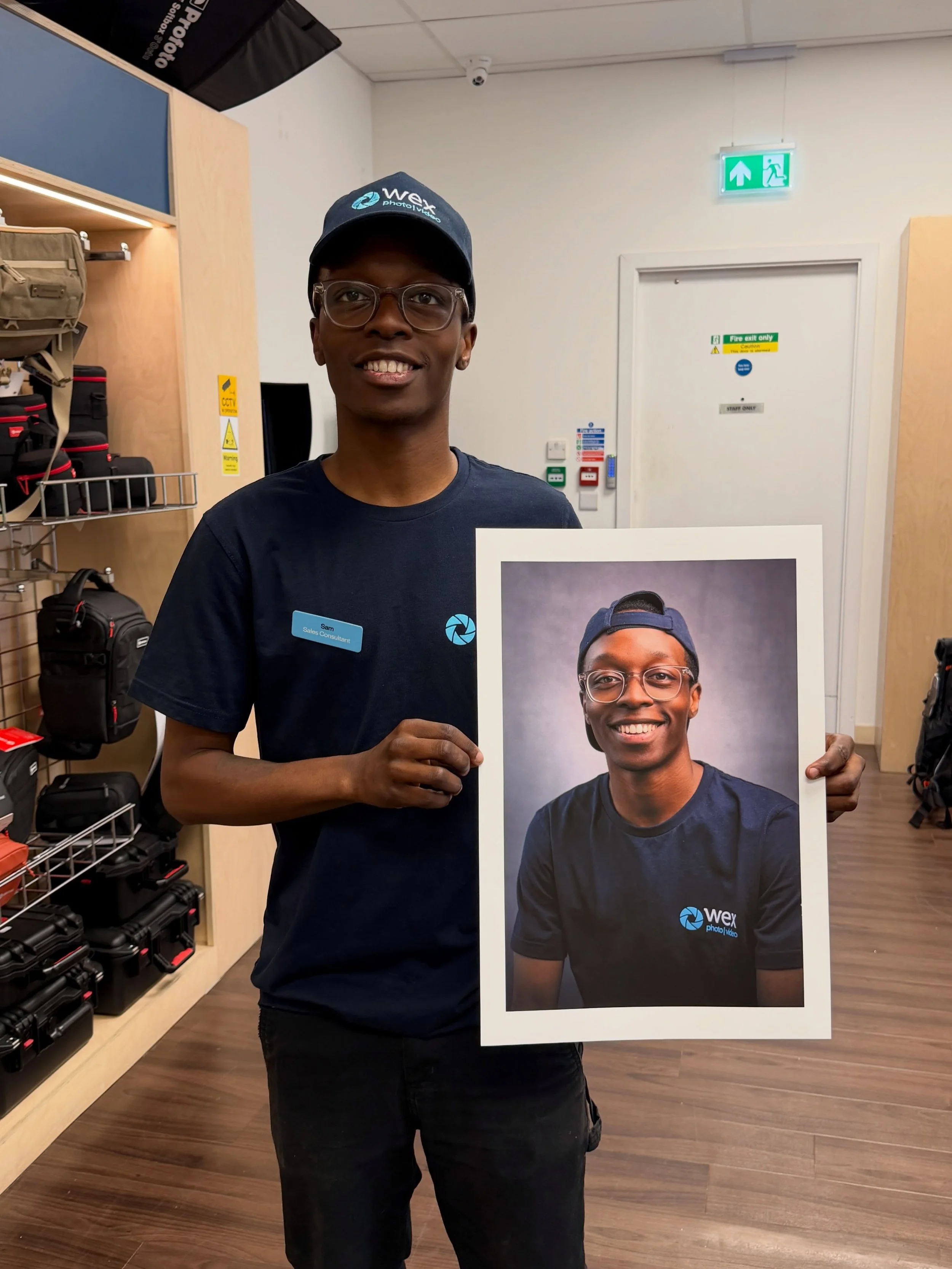 Some people you just HAVE to photograph 📷##
Big thanks to Sam at @wexphotovideo Nottingham for getting in front of my camera and thanks to Dominic @epsonuk for a fab print! 💥

Portrait taken using the @fujifilmuk GFX 100S II with the GF Fujinon 55m
