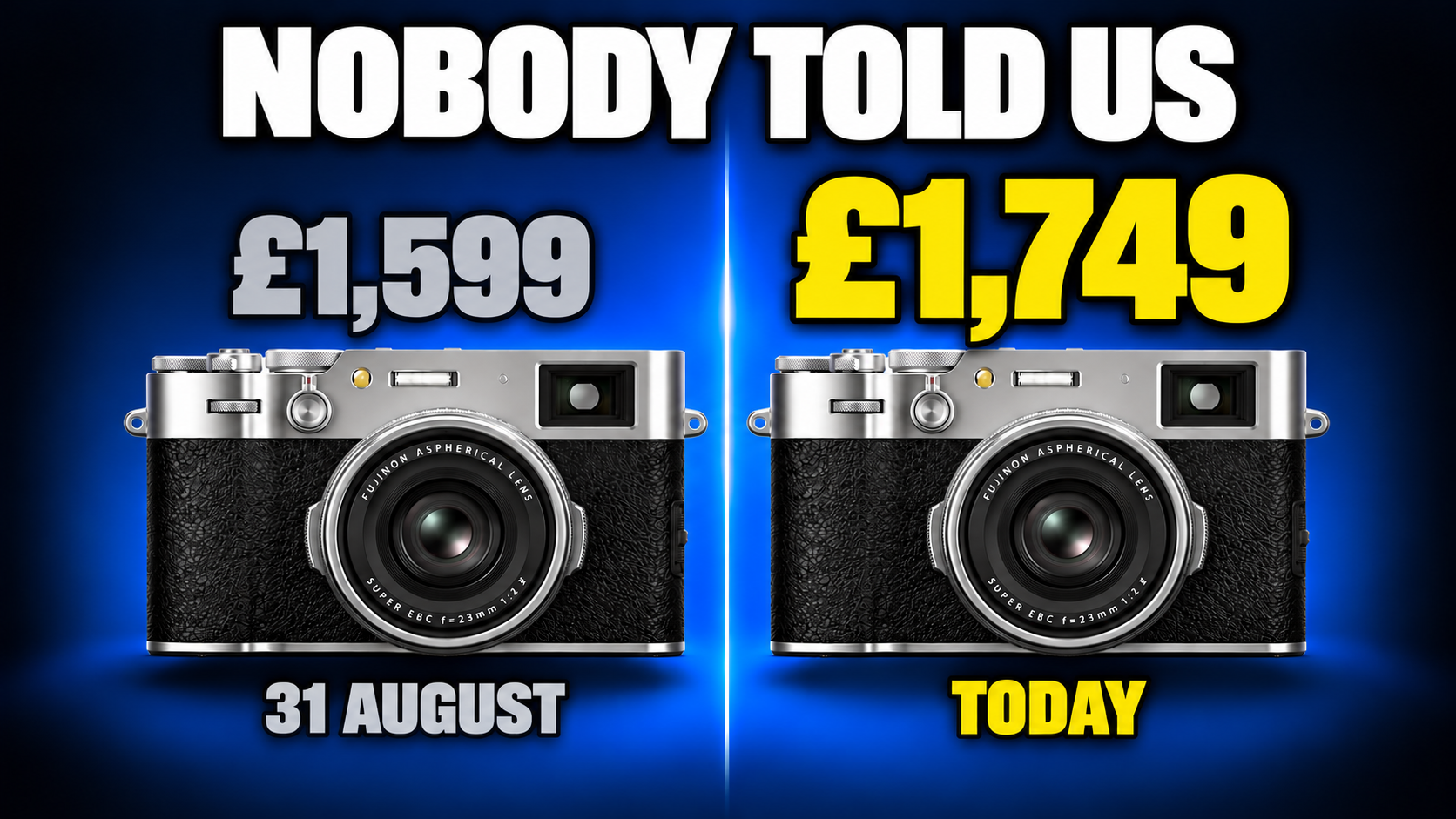 Your Next Camera just got MORE EXPENSIVE