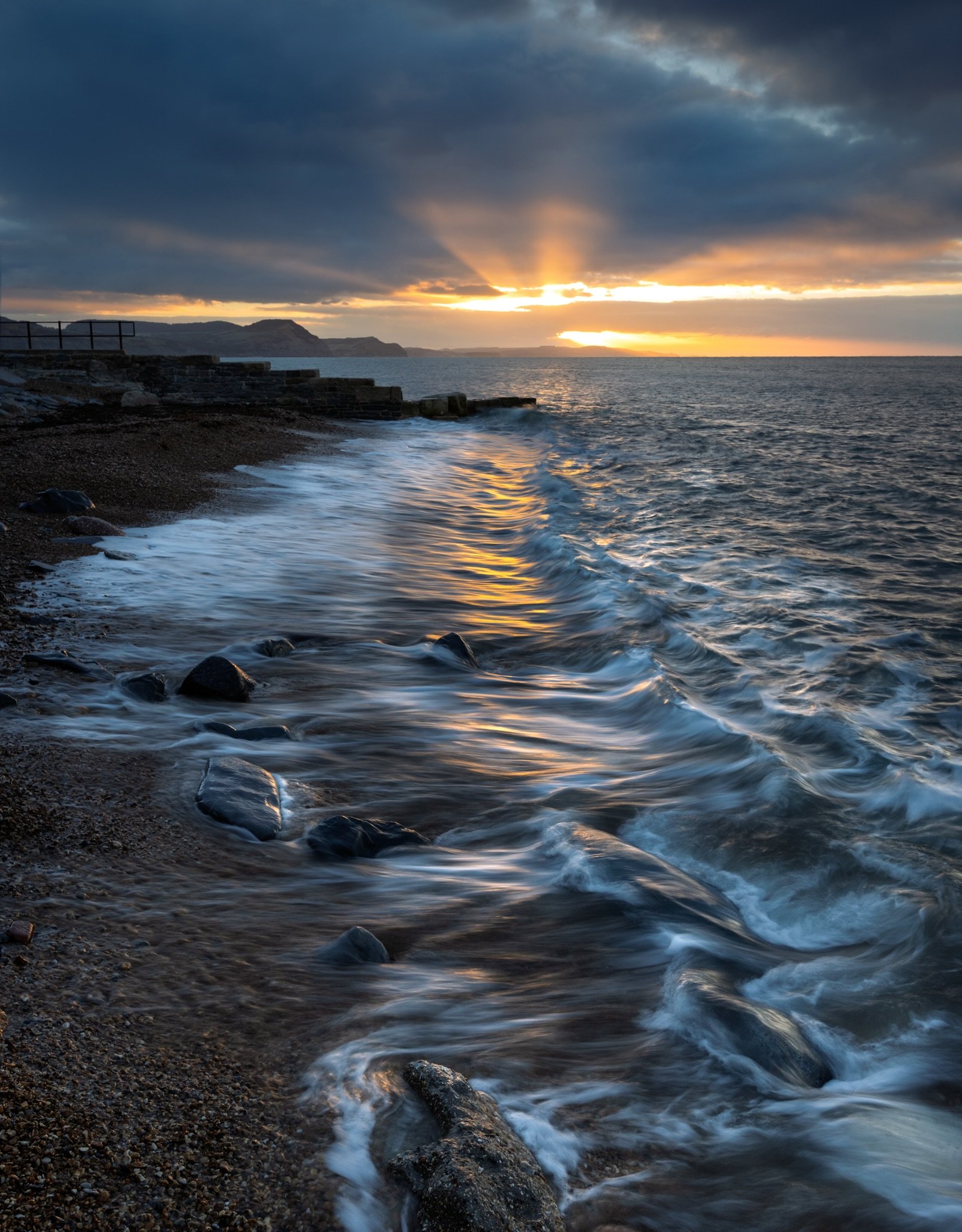 Capture to Print
Very first time out with my new Canon R5 II and dropped on lucky with it being a Spring Tide. Conditions were stunning as the morning sun peaked over the horizon casting rays across the clouds and lighting up the surface of the sea. 