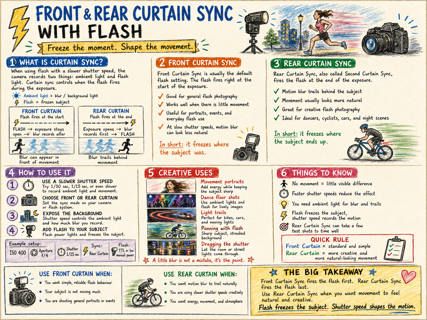 Flash Photography: Front Curtain Sync and Rear Curtain Sync Explained
